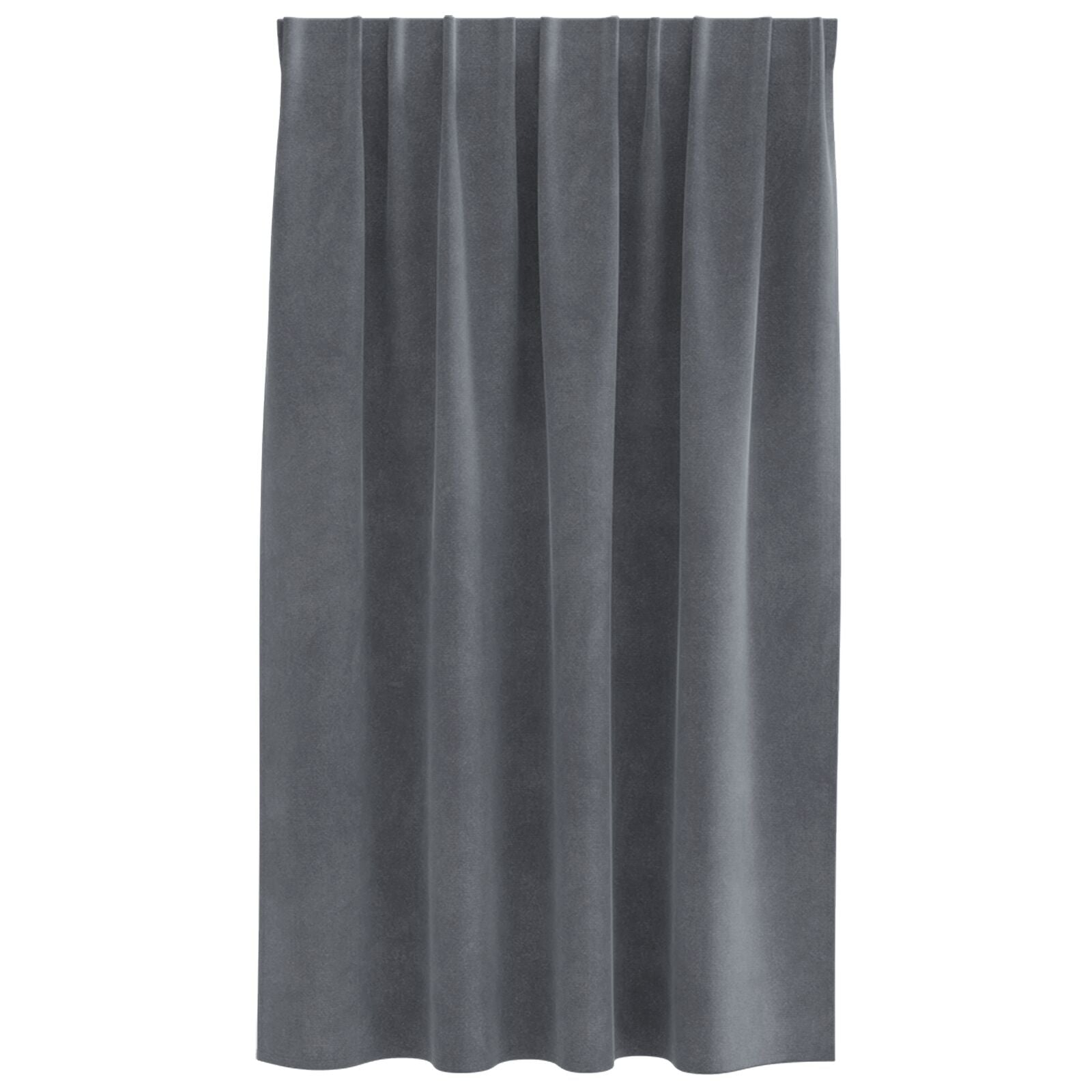 Blackout Gordijnen Met Topband 2 Stuks Velours Super Lichtgrijs 140 x 140 cm met ingenaaide tape