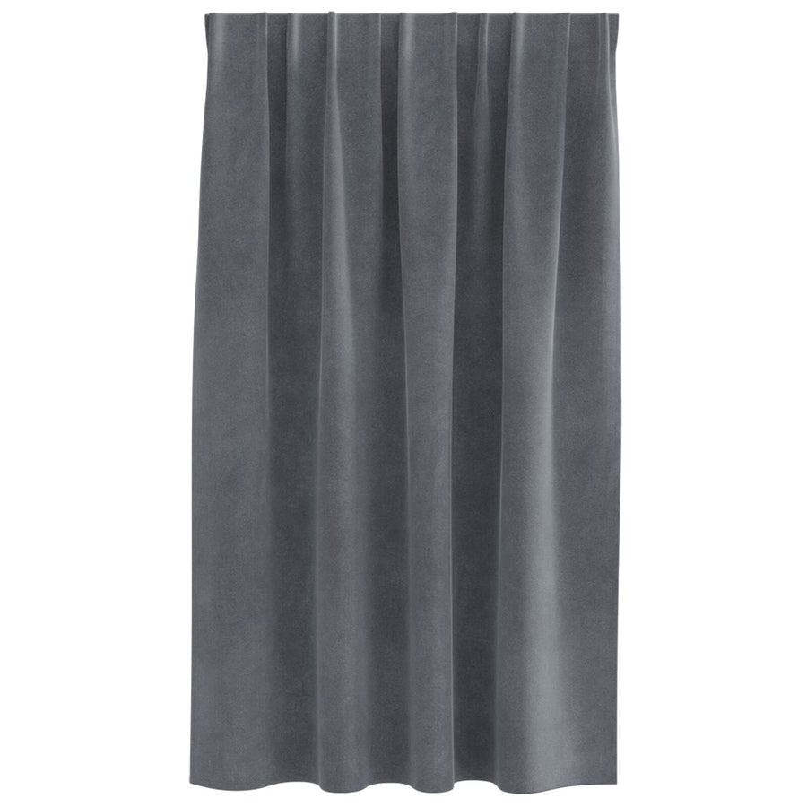 Blackout Gordijnen Met Topband 2 Stuks Velours Super Lichtgrijs 140 x 140 cm met ingenaaide tape