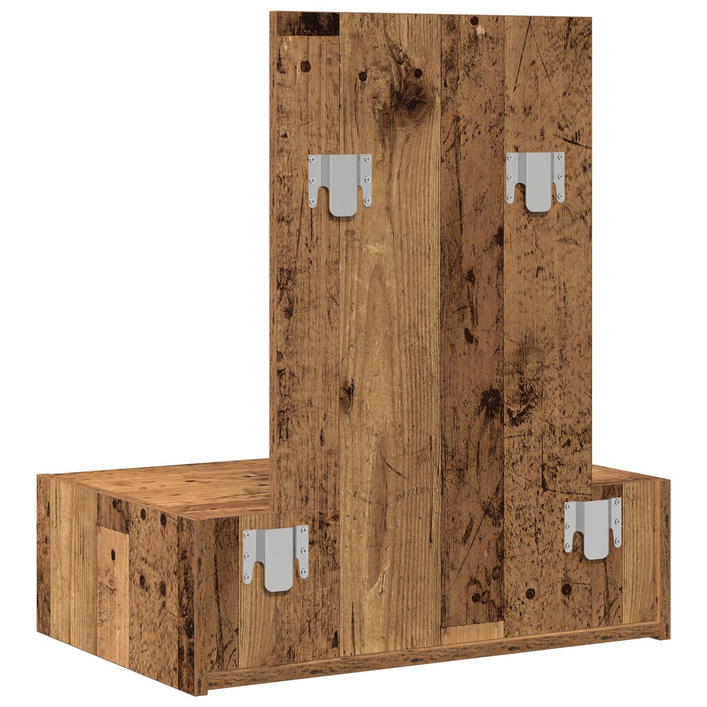 Wandkaptafel 60 x 40 x 70 cm Oud hout zonder LED