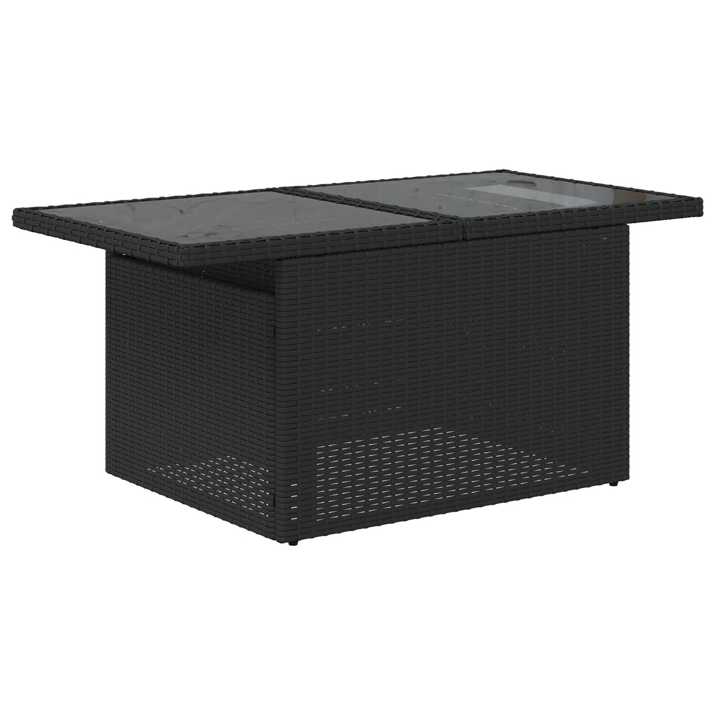 9-Delige Tuinsalonset Met Kussens Zwart Poly Rattan