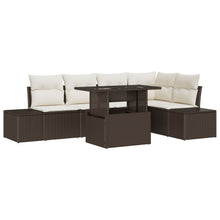 Tuin Sofa Set Set Van 6 Bruin Rattan Tuin Sofaset Rechthoekig