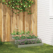 Garden Planter Silver 90 x 90 x 35 cm Galvanized steel
