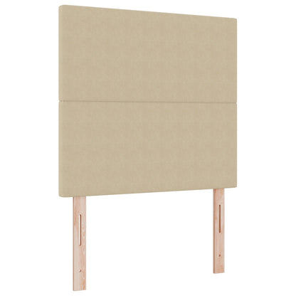 Boxspringbed Met Matras Lichtbeige 80X200 Cm Corduroy Stof