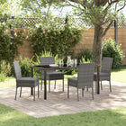 Garden dining set 5 pcs Grey Powder-coated steel