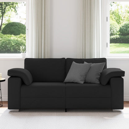 Loveseat Sofa Stof Zwart 140 cm