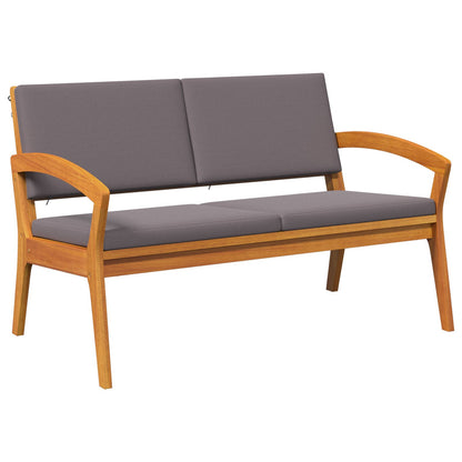 Tuin Met Kussens 115X70X72 Cm Massief Acaciahout Anthraciet Bank