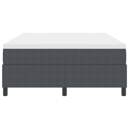 Boxspringbed Met Matras Donkergrijs 160X200 Cm Corduroy Stof