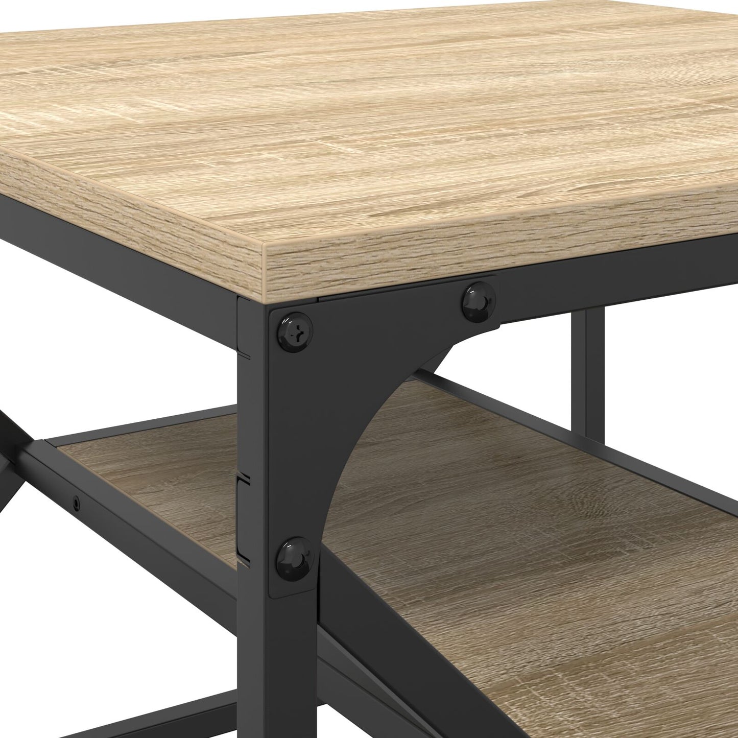 Salontafel Met Plank In – – Gemaakt Van Bewerkt Hout Sonoma eiken 51 x 50 x 40 cm