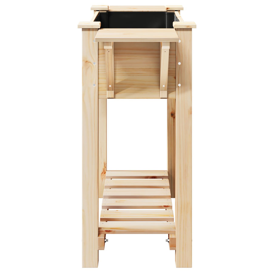 Tuinplanter Met Planken 111X37X76 Cm Massief Vurenhout 111 x 37 x 76.5 cm