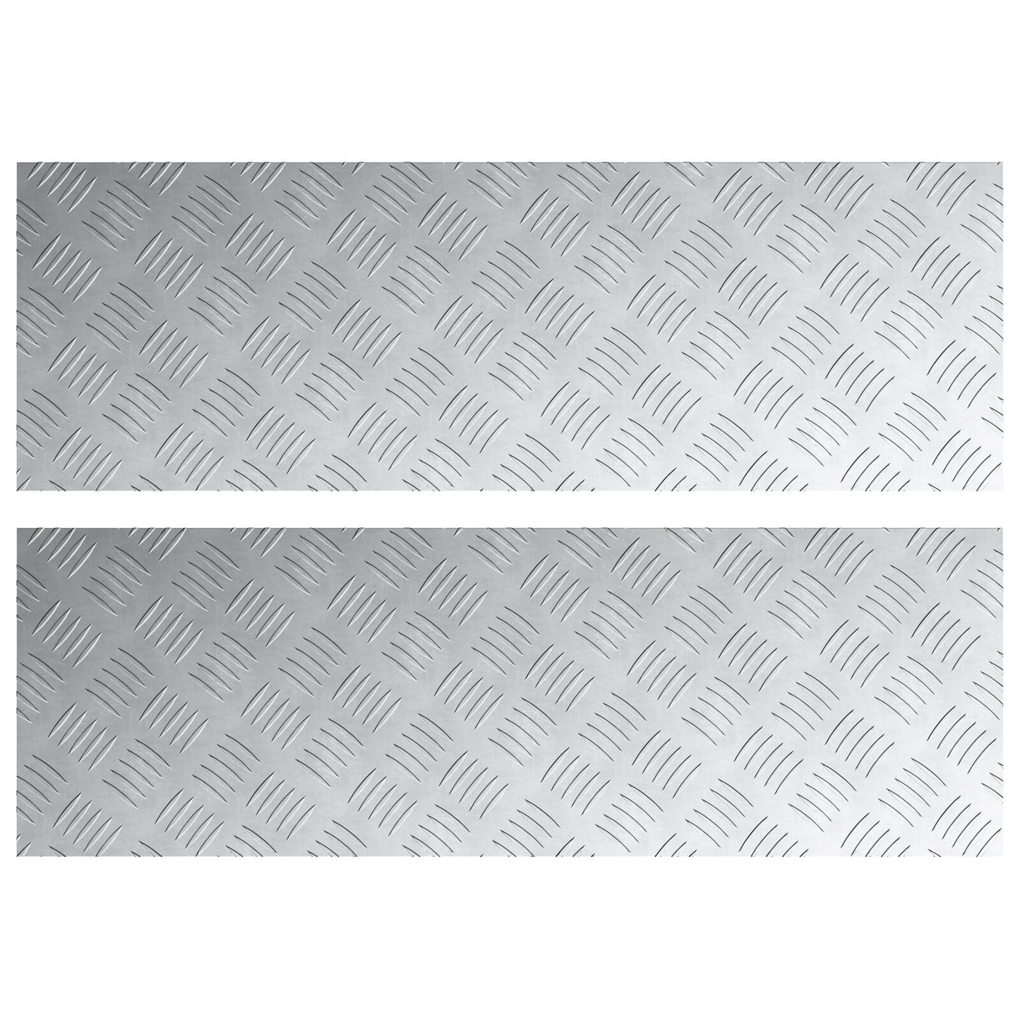 Aluminium Antislip Checkerplaten 2 Stuks 90X30 Cm 90 x 30 x 0.2 cm Rechthoekig