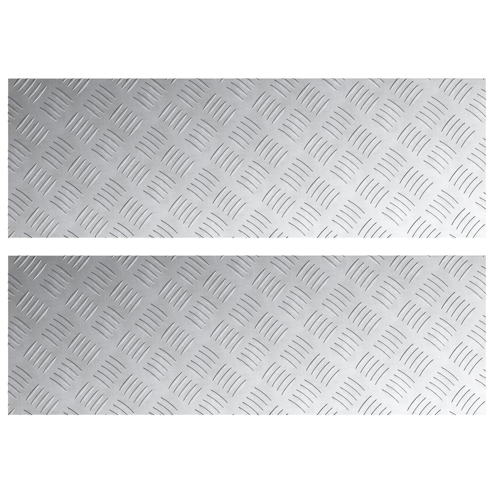 Aluminium Antislip Checkerplaten 2 Stuks 90X30 Cm 90 x 30 x 0.2 cm Rechthoekig