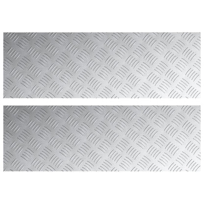 Aluminium Antislip Checkerplaten 2 Stuks 90X30 Cm 90 x 30 x 0.2 cm Rechthoekig