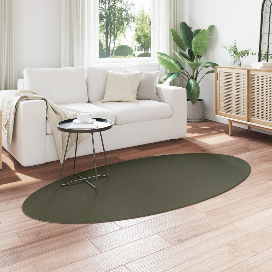 Tapijt 'Huarte' Ovaal Bosgroen 100 x 200 cm