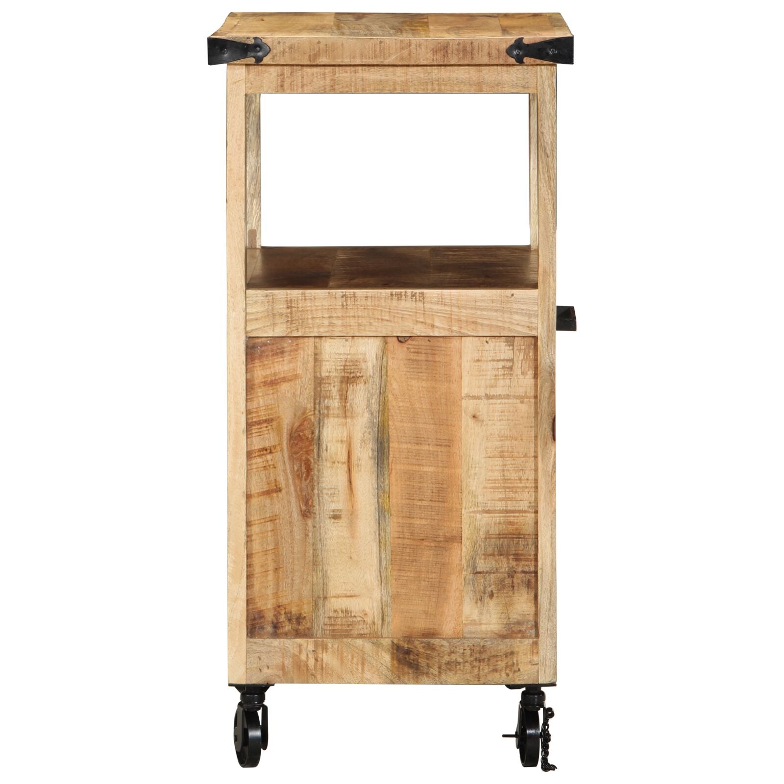 Keuken Trolley 55X40X80 Cm Massief Ruw Mangohout