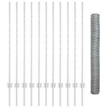 Tuinhek Set Set Van 2 Gegalvaniseerd Staal 25 X 1.2 M Duurzaam