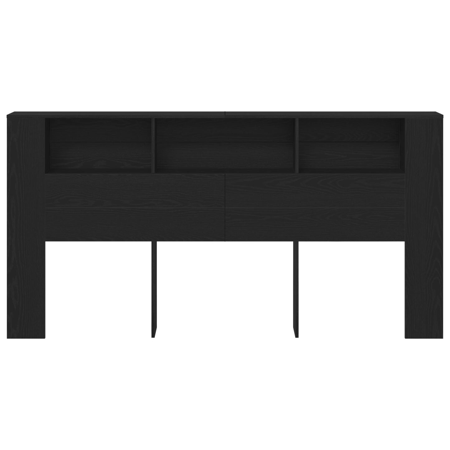 Hoofdeinde Kast 200X18,5X104,5 Cm Zwart eiken