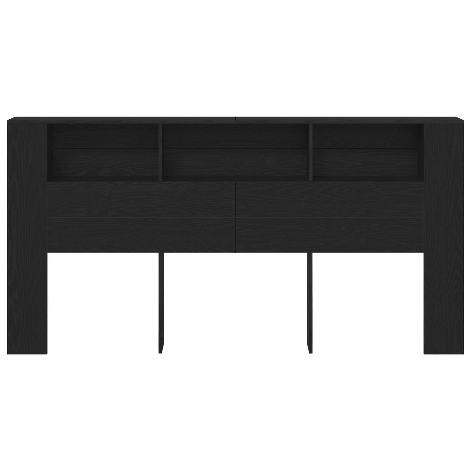 Hoofdeinde Kast 200X18,5X104,5 Cm Zwart eiken