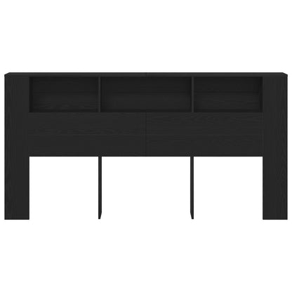 Hoofdeinde Kast 200X18,5X104,5 Cm Zwart eiken
