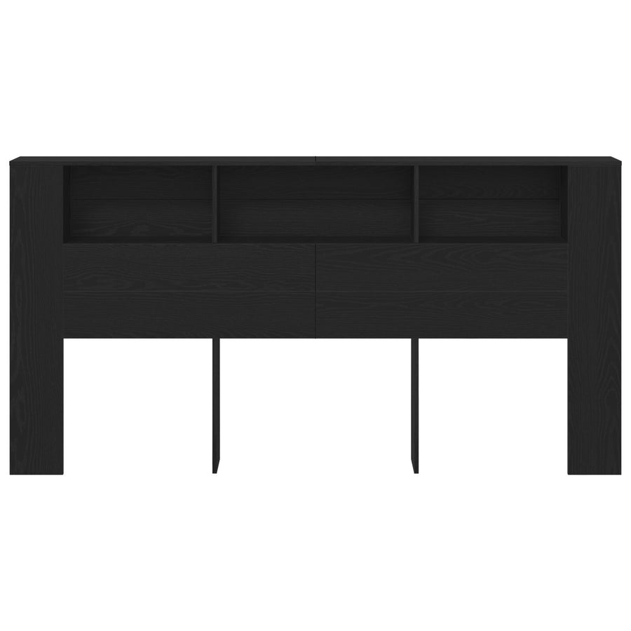 Hoofdeinde Kast 200X18,5X104,5 Cm Zwart eiken