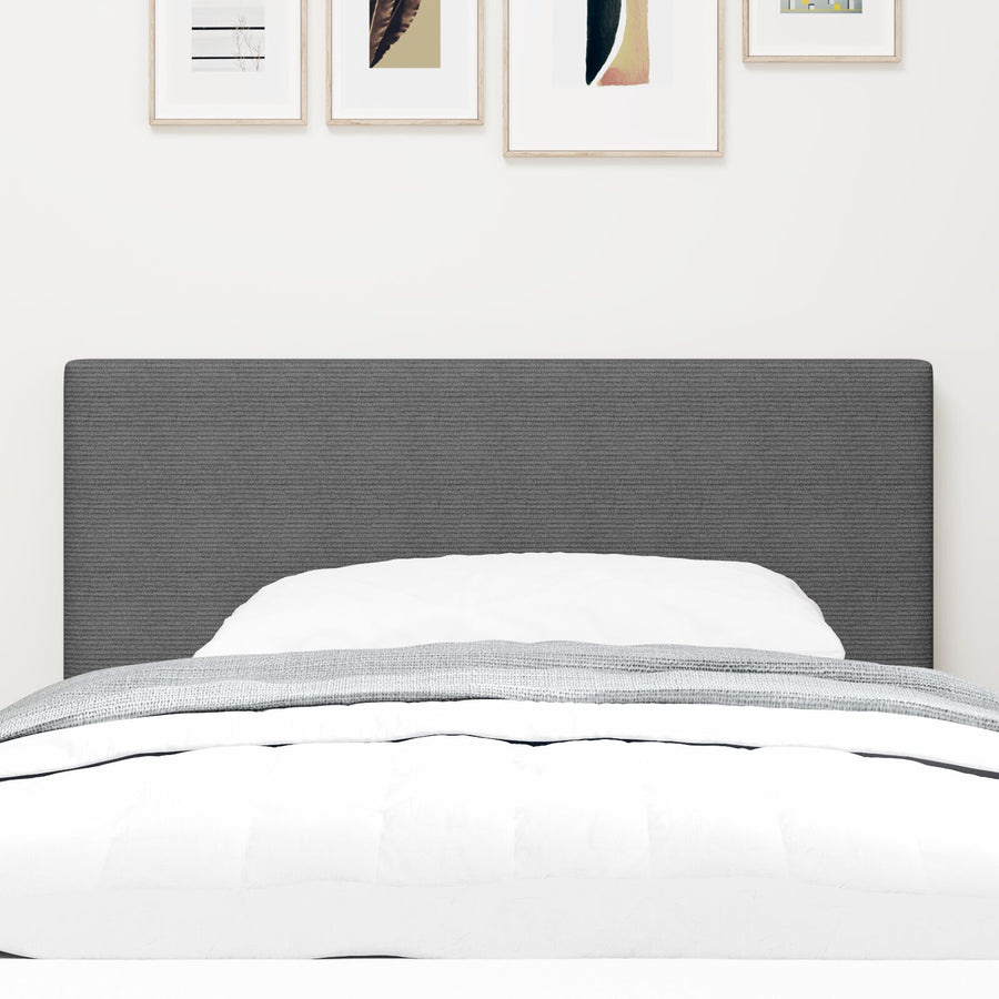 Led-Headboard Simpel Ontwerp Katoenen Stof Lichtgrijs 80 cm Laag hoofdeinde