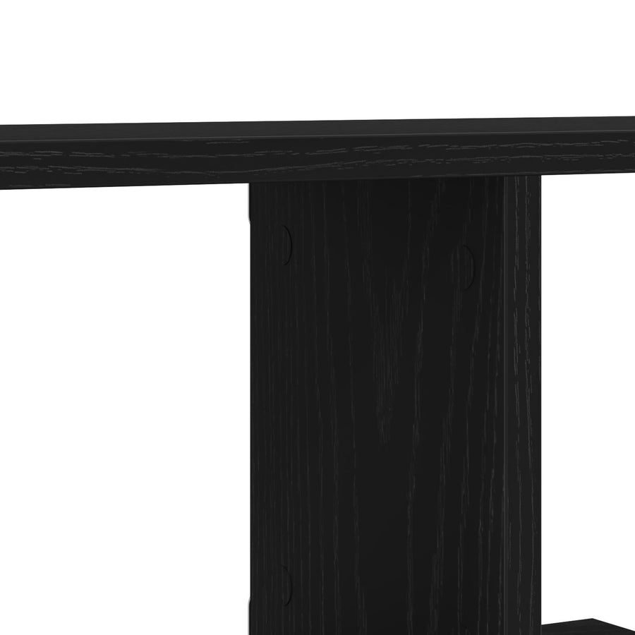Wandplank Voor Tv Zwart Eiken 125X18X23 Cm Bewerkt Hout
