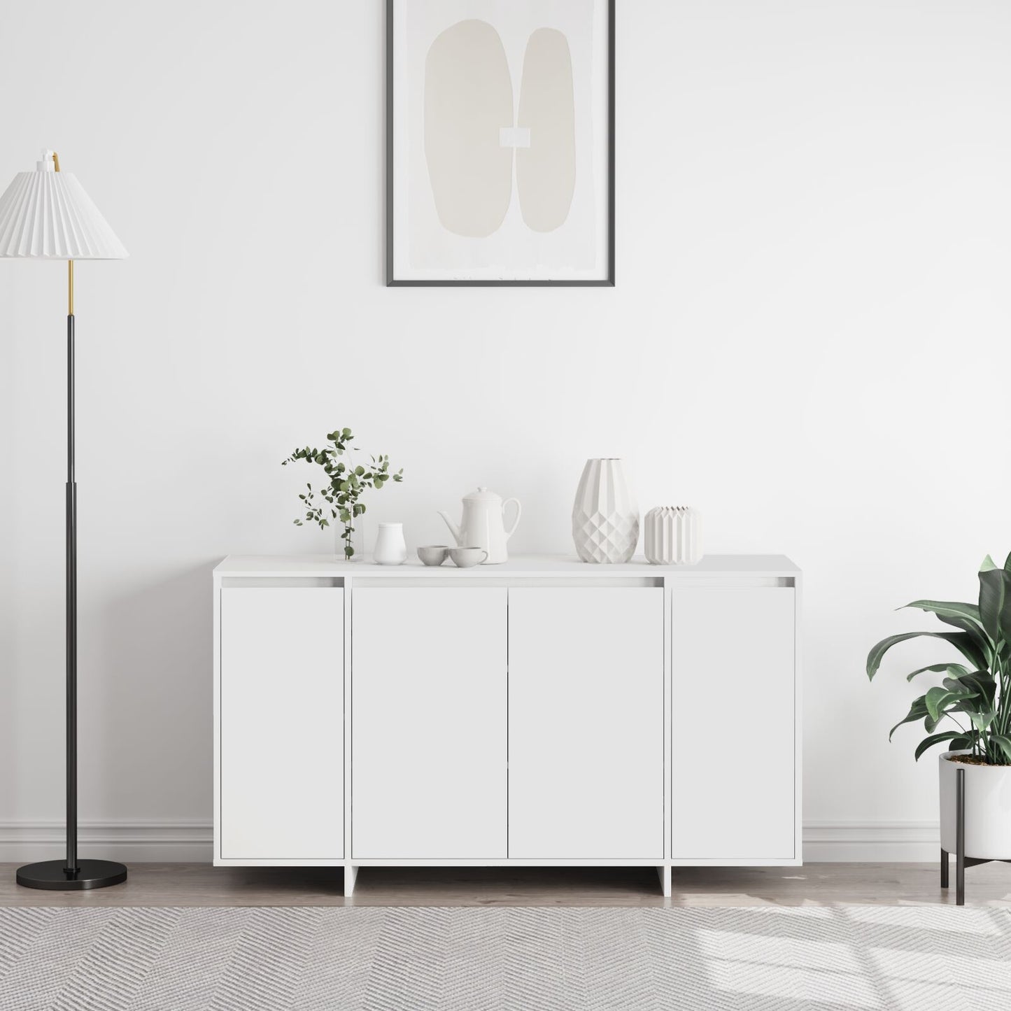 Witte Dressoir Wit Hout 135 X 41 X 75 Cm Witte Dressoir