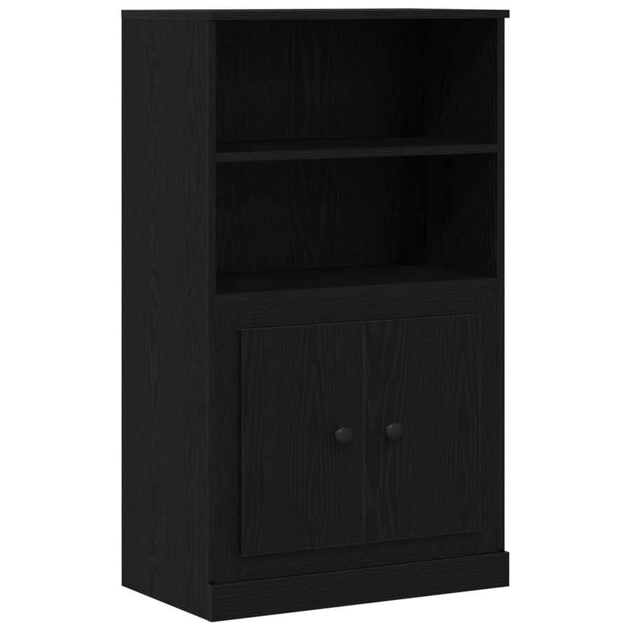 Hoge Kast Zwart Eiken 60X35.5X103.5 Cm Bewerkt Hout