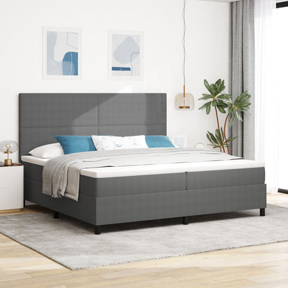 Boxspring Bed Met Matras Lichtgrijs 200X200 Cm Corduroy Stof
