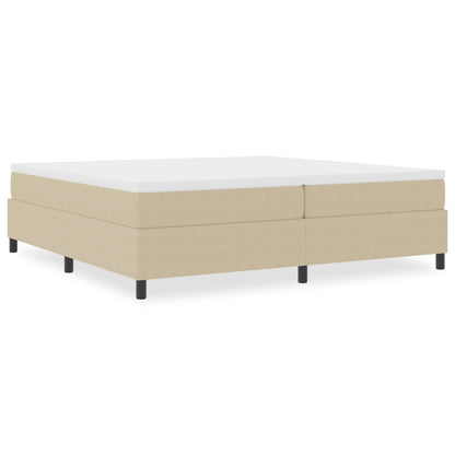 Boxspring Bed Katoenen Stof Lichtgroen grijs 200 x 200 cm