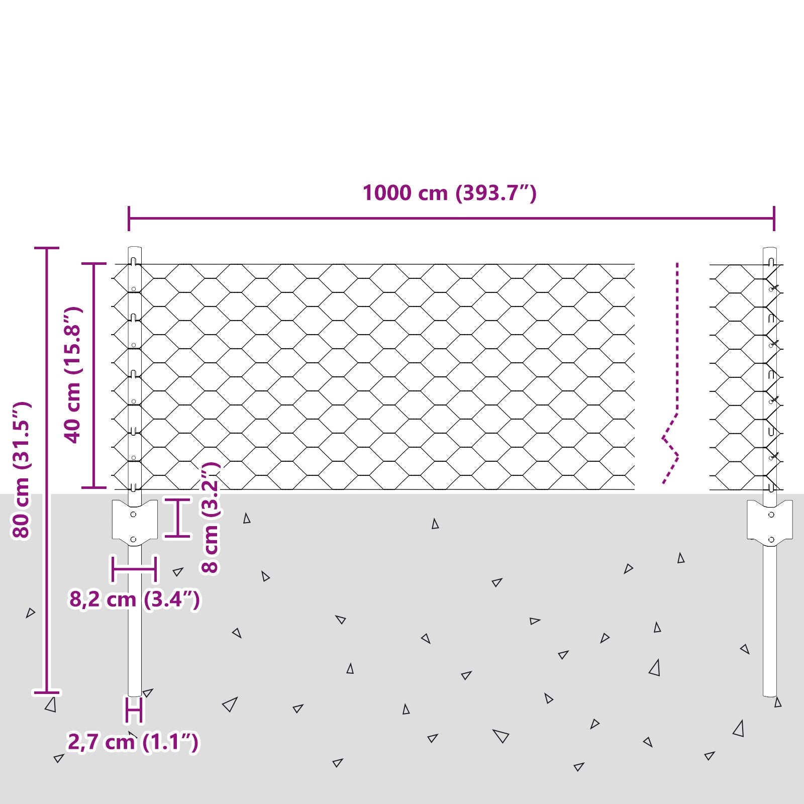Hekpalen 5 St U-Channel Groen 40 Cm Staal,  Hexagon Hek Groen 0,4X10 M Staal