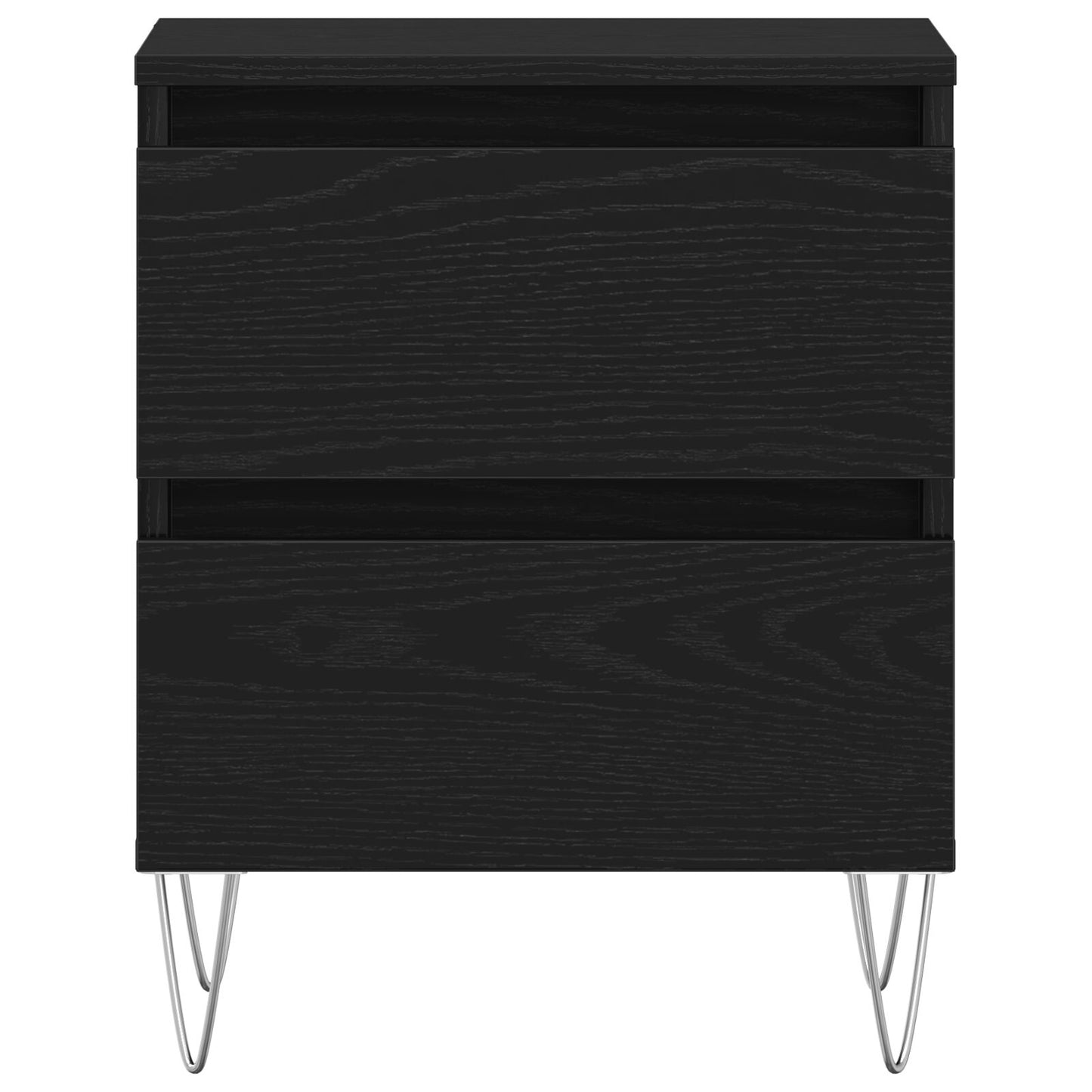 Nachtkasten 2 Stuks Zwart Eiken 40X35X50 Cm Gefabriceerd Hout