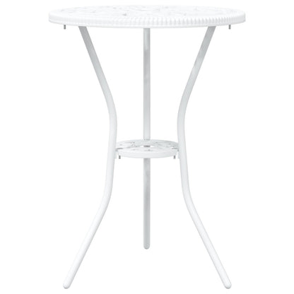 3-Delige Tuin Bistro Set Te Gietaluminium Wit