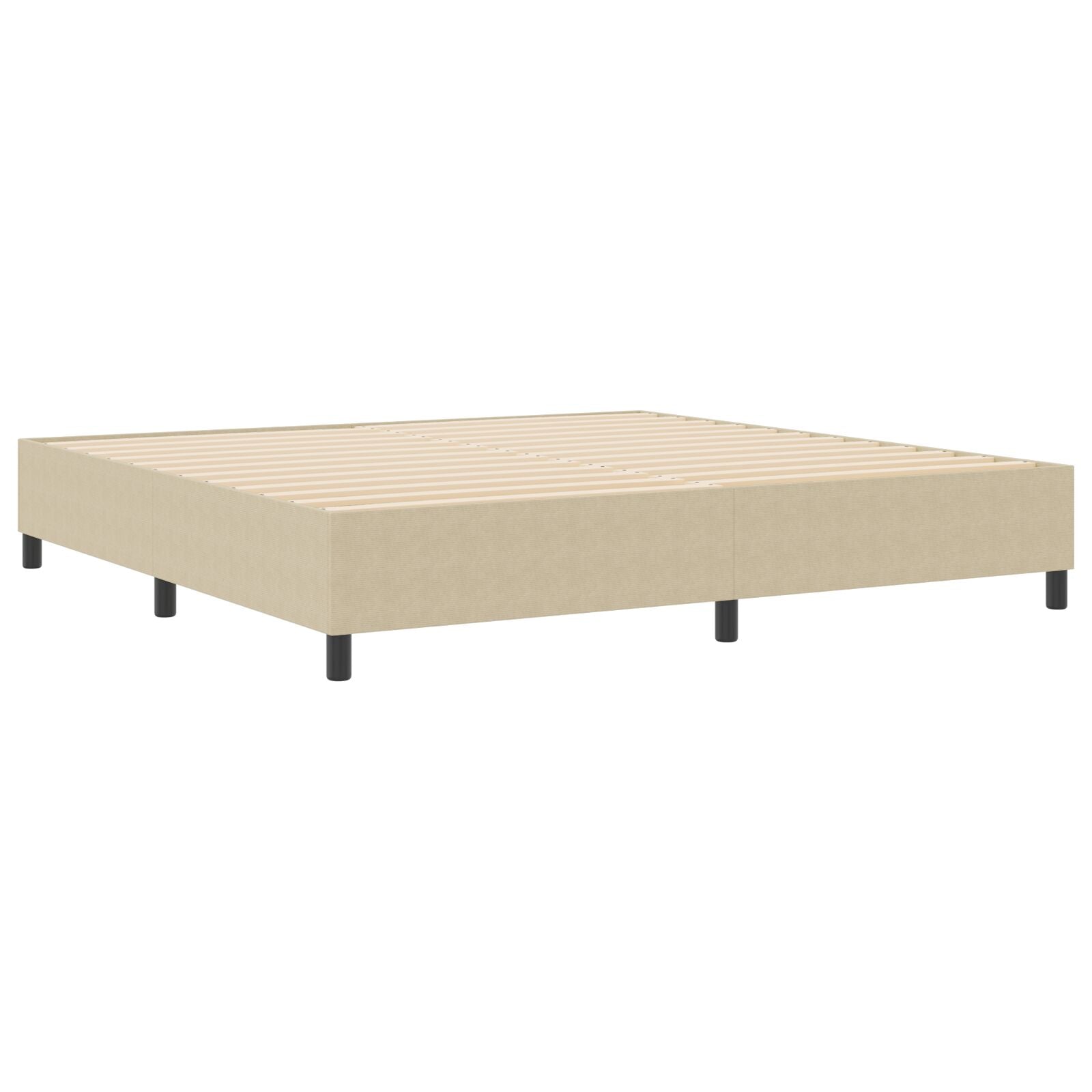 Boxspring Bed Katoenen Stof Lichtgroen grijs 200 x 200 cm