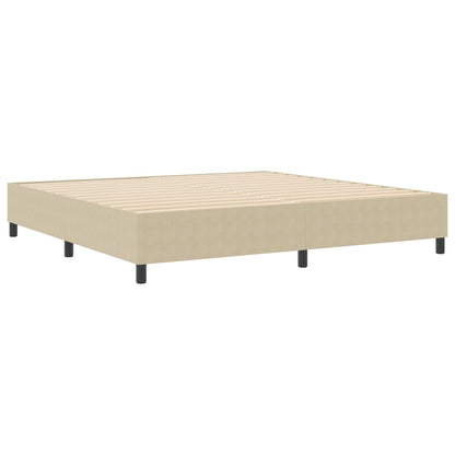 Boxspring Bed Katoenen Stof Lichtgroen grijs 200 x 200 cm