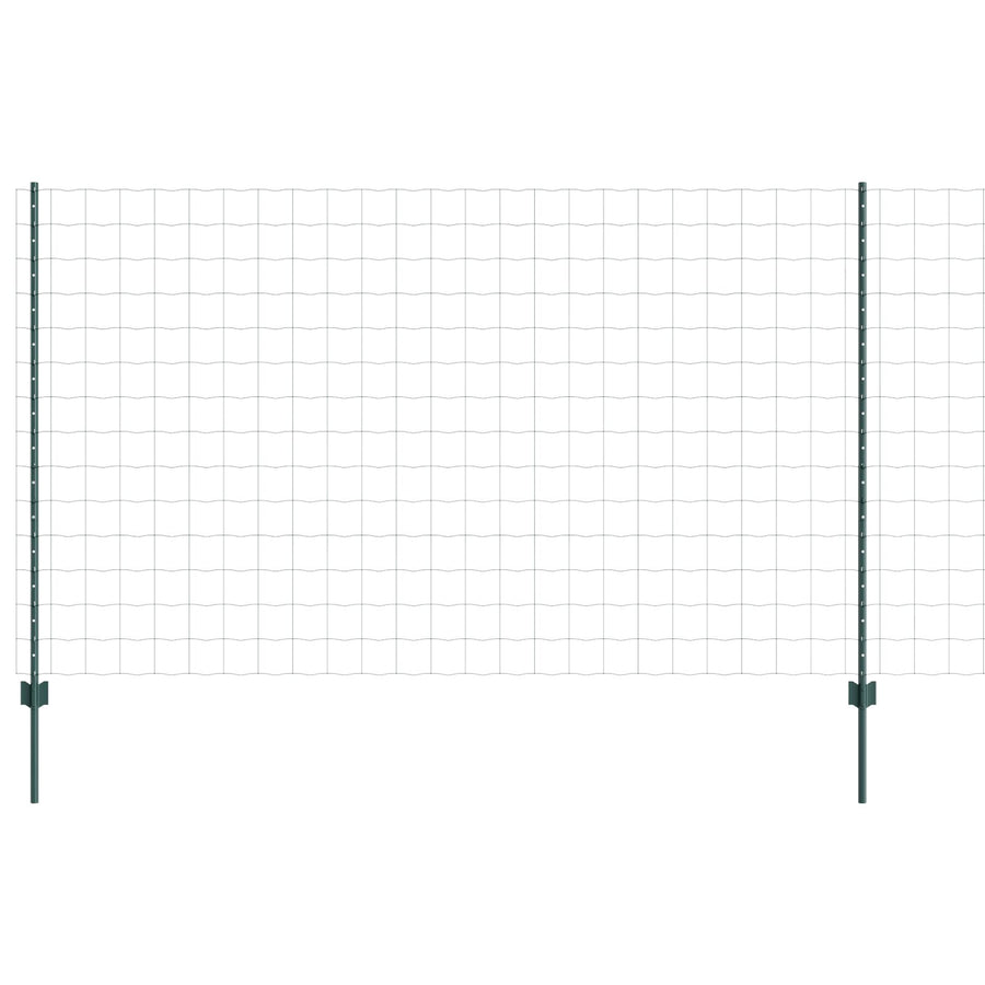 Euro Hek Met Palen Set Van 2 Groen Gepoedercoat Staal, Pvc