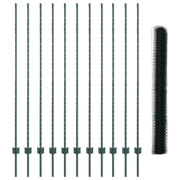 Hek 1.6x25 m groen staal PVC