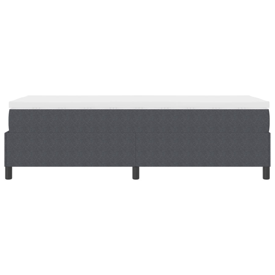Boxspring Bed Met Matras Donkergrijs 100 X 200 Cm Corduroy Stof