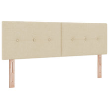 Hoofdbord Met Knopen Tufted Stof Crème 160 cm Laag hoofdbord