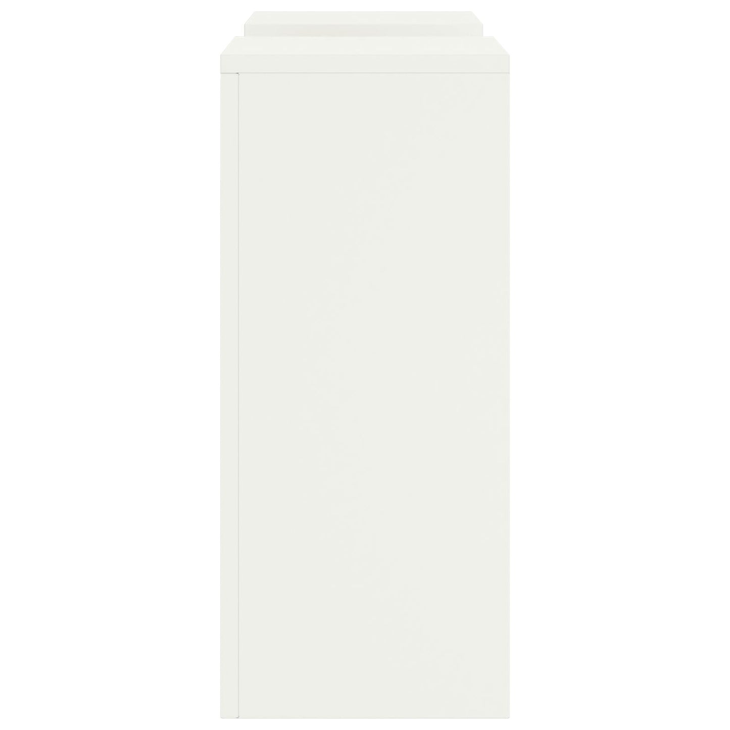 Buiten Plantstands Set Van 2 In , 24X24X55 Cm, Staal Wit 2x (55 cm)