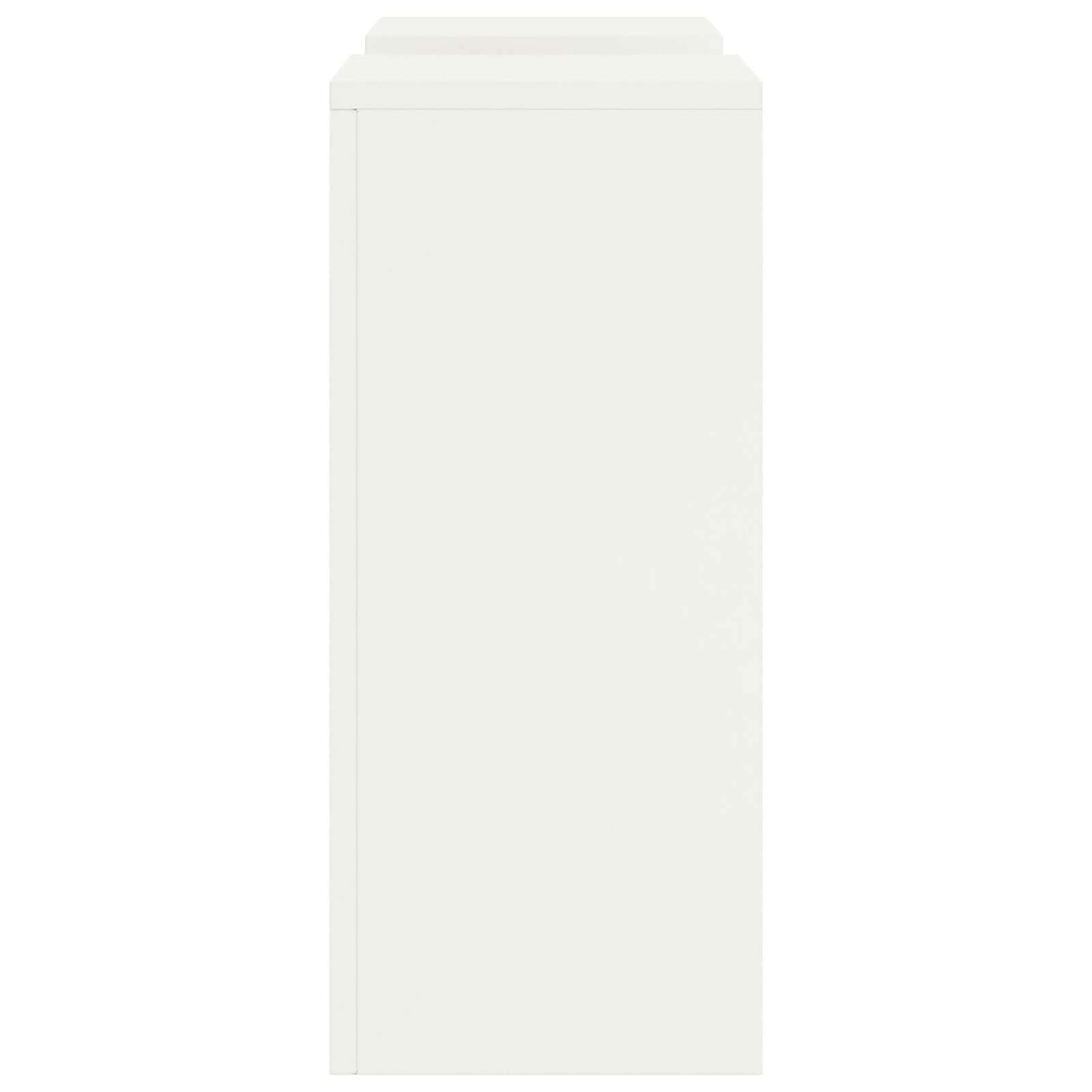Buiten Plantstands Set Van 2 In , 24X24X55 Cm, Staal Wit 2x (55 cm)