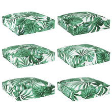 Buiten Kussen Set Van 6 Polyester 40 X 40 X 8 Cm Bladerig patroon