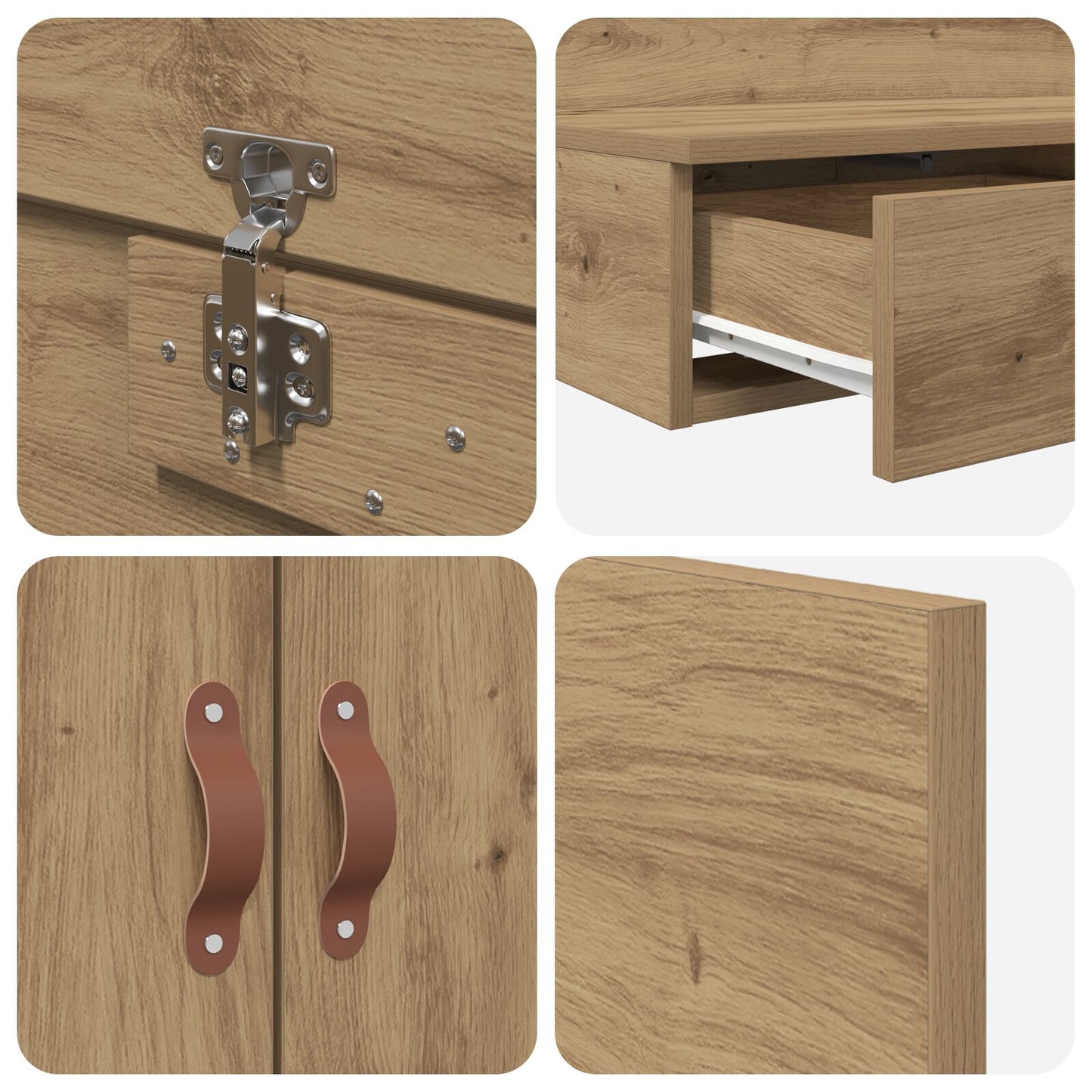 Opbergbedframe Artisan Eiken Bewerkt Hout 236,5 X 100 X 31,5 Cm Artisanaal Eiken