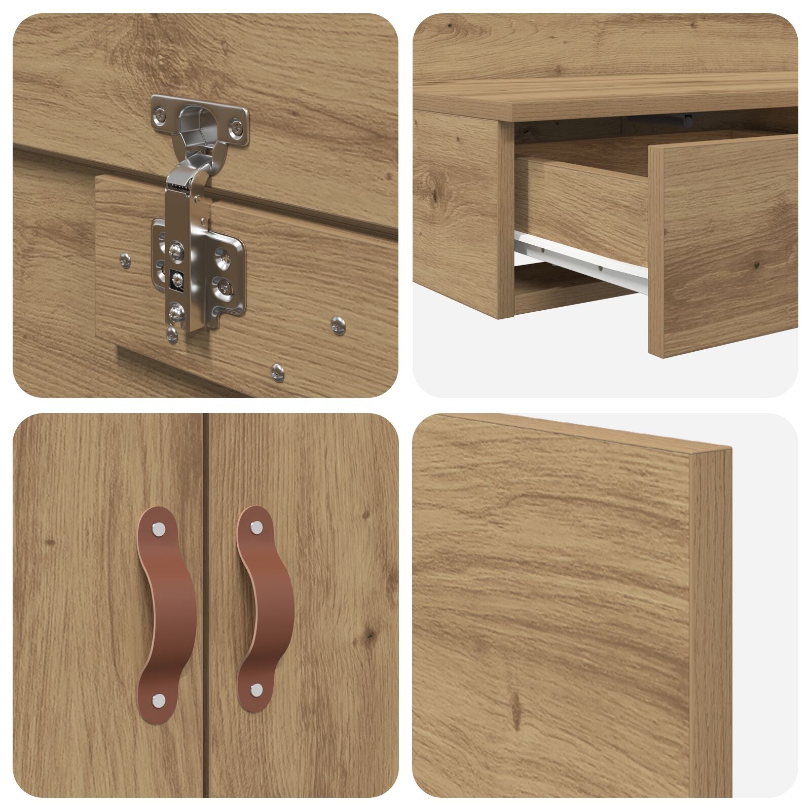 Opbergbedframe Artisan Eiken Bewerkt Hout 236,5 X 100 X 31,5 Cm Artisanaal Eiken