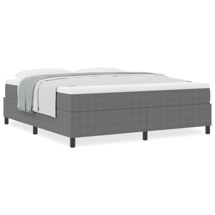 Boxspringbed Met Matras Lichtgrijs Super King Ribstof