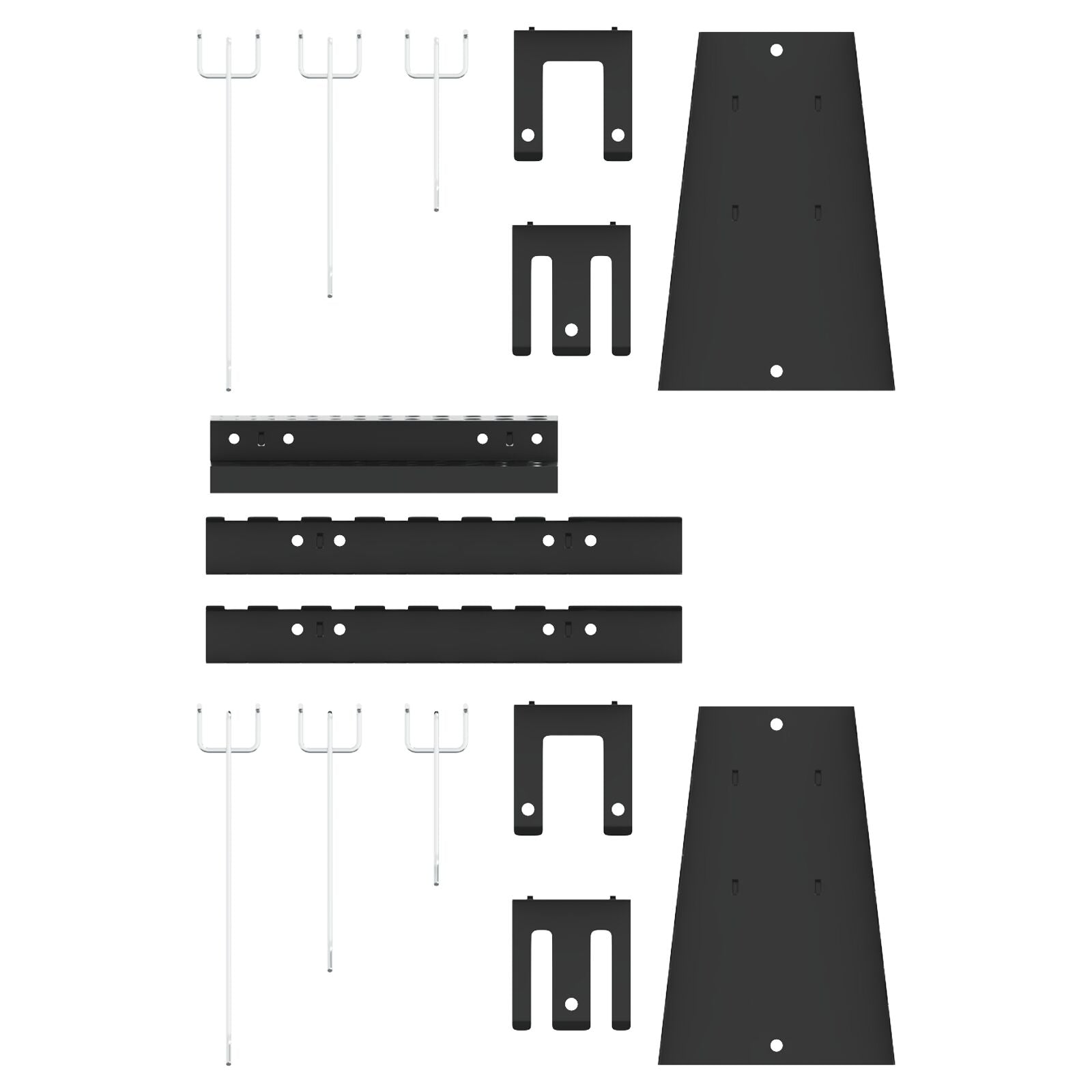 Pegboards - 3-Pack Met 15 Accessoires, Grijs, 150X, Staal 60 cm