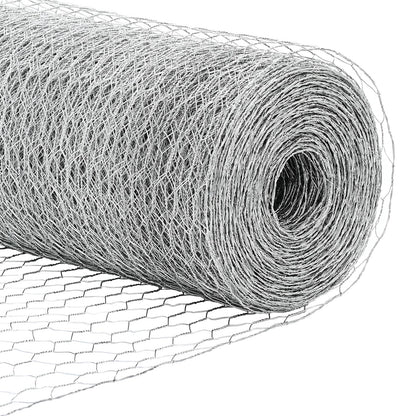 Hekposts 22 Stuks U-Kanaal 150 Cm Gegalvaniseerd Staal,  Hexagon Hek 1.5X100 M Gegalvaniseerd Staal