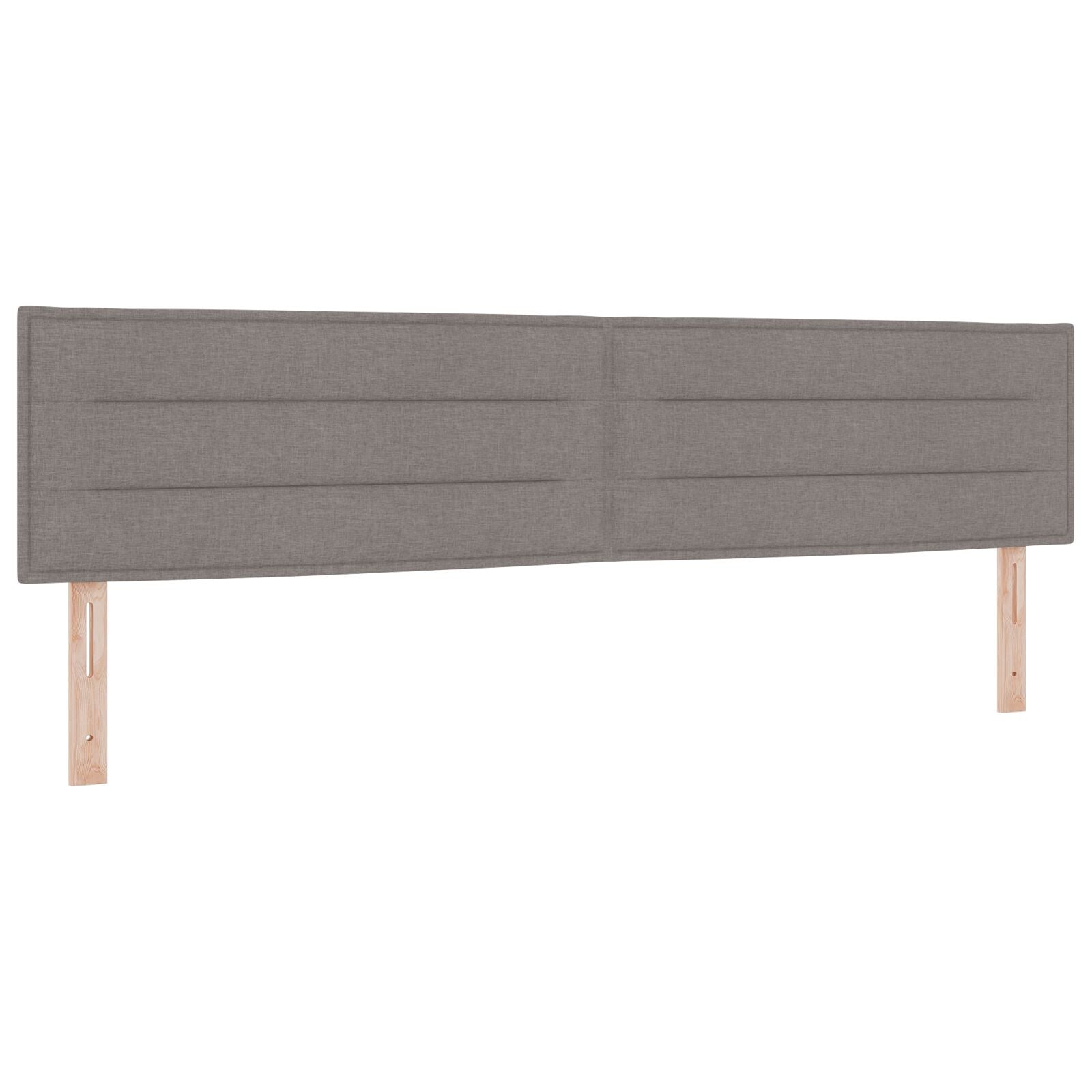 Hoofdbord Lijnen Ontwerp Stof Taupe 200 cm Laag hoofdbord