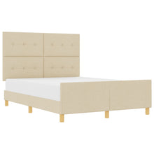 Bedframe Crème 140X190 Cm Stoffen Crème