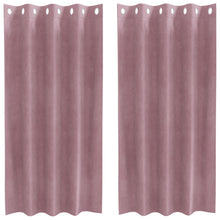 Blackout Gordijnen 2 Stuks Velours Donkerroze 140 x 175 cm met oogjes
