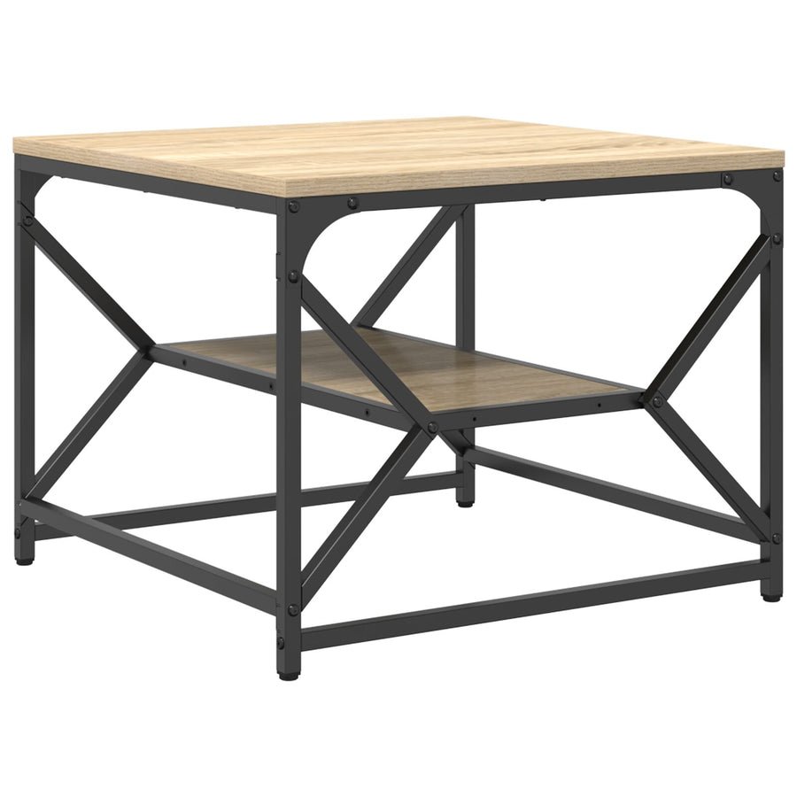 Salontafel Met Plank In – – Gemaakt Van Bewerkt Hout Sonoma eiken 51 x 50 x 40 cm